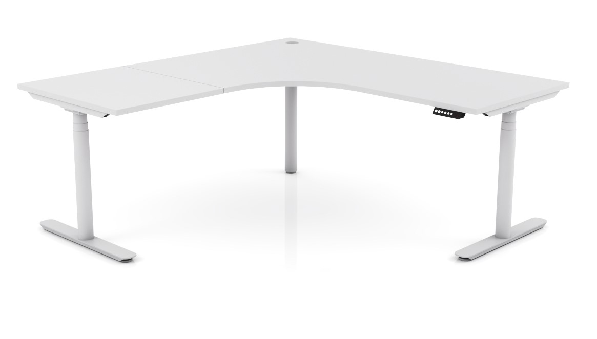 Agile Motion+ Round Adjustable Corner Desk